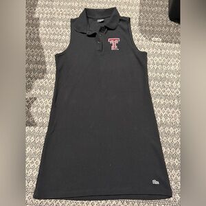 Texas Tech Red Raiders Sleeveless Black Polo Mini Dress